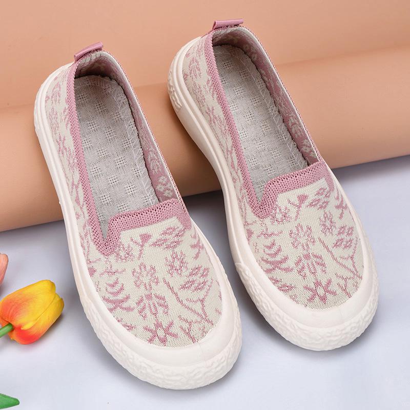 Women's Spring/Summer Fly-knit Casual Breathable Slip-On Fashion Sneakers