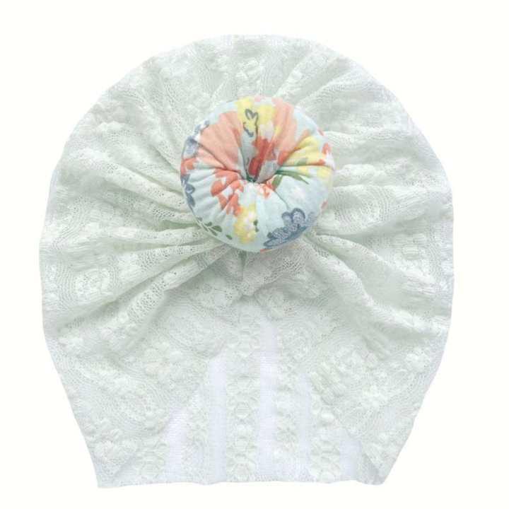 Summer Lace Donut Baby Hat: Cute & Breathable Newborn Pullover