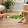 Interactive Squeaky Crocodile Chew Toy Plush Dog Toy, Stuffed Tug of War Game for Puppy Teething, Small Medium Dogs Anxiety Relief Durable Toys