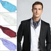 Men's Classic Colorful Silky Satin Wedding Banquet Necktie Cravat Ascot Tie
