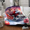 1pc Santa Claus, reindeer blanket Lightweight Flannel Throw for Sofa Bed Travel Camping Livingroom Office Couch Chair