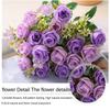 Landscape Rose Silk Bouquet 30cm Wedding Bouquet Fashion Artificial Silk Flowers  Home Decorations