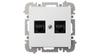 Santra Computer Socket 2X Rj45 Without Frame Flush-mounted White 4149-10