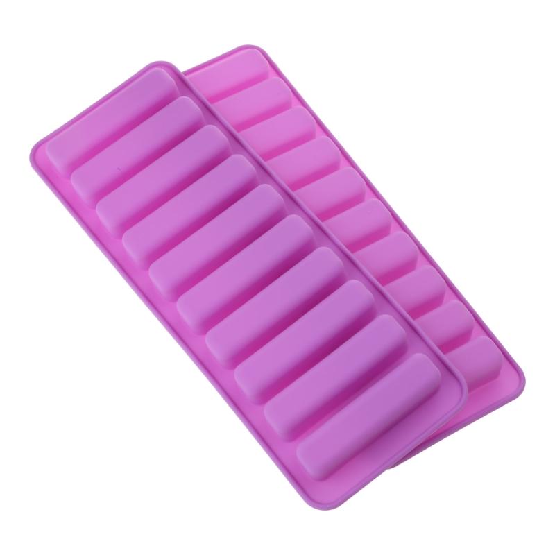 Cylinders Ice  Tray Easily Release Stick Shape Ice  Molds 10-Cavity Silicones Ice Making Tool Molds NonStick