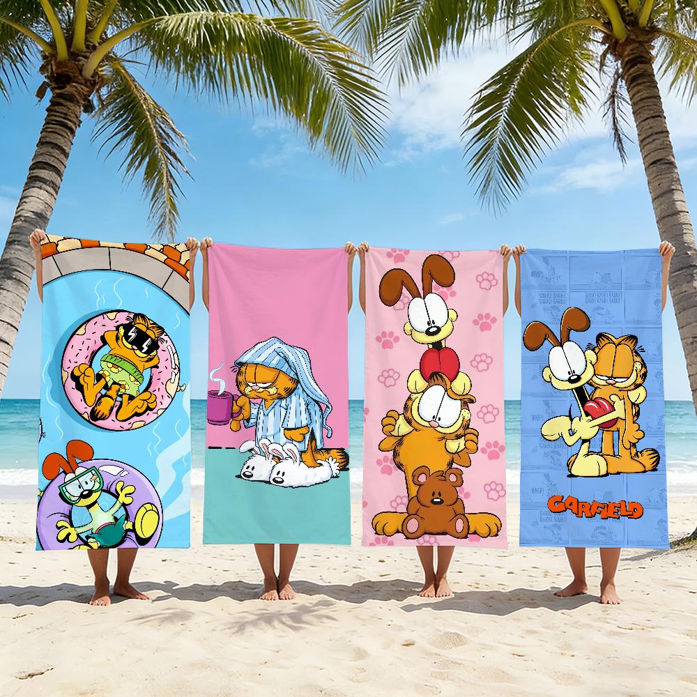 Cartoon The G-Gar-field and Dog Towel For Swim Yoga Gym Quick Drying Soft and skin-friendly Beach Towels All-Season