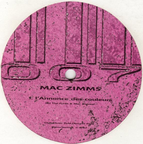 

12inch Record MAC ZIMMS - L Annonce Des Couleurs TP007 2-Play 1997 Netherland Dance & Electronica Used