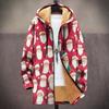 Νέο μπουφάν πολύχρωμα στοιχεία μοτίβου B1 φερμουάρ ζακέτα με κουκούλα χοντρό χειμερινό φλις μοντέρνα καπιτονέ ρούχα