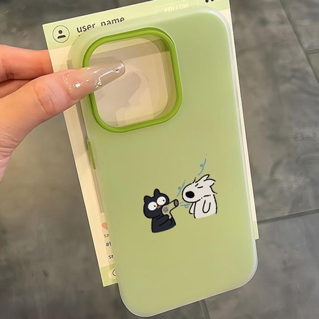 Jelly 2-in-1 for IPhone Protective Case High-end Silicone for Apple Mobile Phone Protective Case Three-piece Set Ins Style