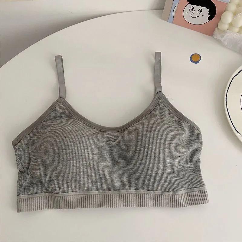 Women Teen No Steel Wire One Piece Push Up Anti Exposure Camisole Bra