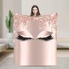 Gold Eyelash Glam Lashes Fuzzy Blankets Spark Rose Drip Novelty Throw Blanket for Home 125*100cm Bedspread