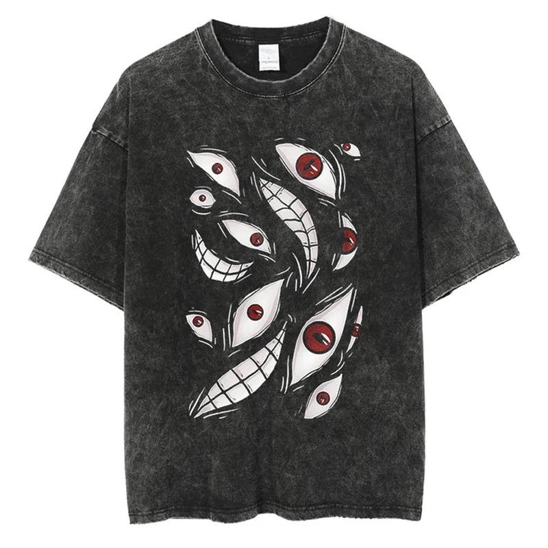 Japonia Anime Mustang Roy Anime Fullmetal Alchemist Manga Graficzny Nadruk Koszulka Męska Damska Harajuku Vintage Sprana Bawełna Luźny Top Letni Nowy T-shirt