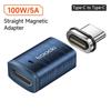 Toocki 100W Magnetic USB C Adapter To Type C For Xiaomi Huawei LED Display OTG Connector USB C Female Converter For Oneplus LG 3