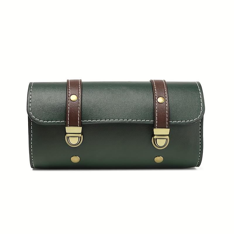 Motorcycle Waterproof Tool Bag with Lock - PU Leather Saddlebags Are Used for Storing Seat Belts and Buckle Side Pockets In the Front and Back for