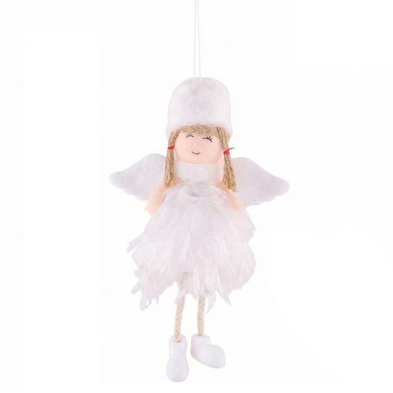 Party Supplies Cute Plush Angel Doll Christmas Ornament, Small Fairy Pendant Pendant, Tree Hanging Decoration for Holiday Decor Ornament