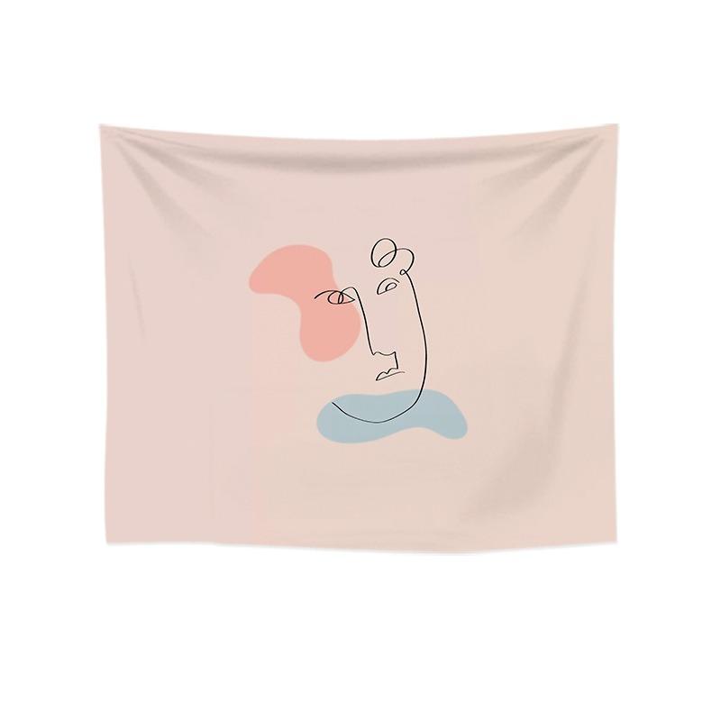 Einfacher Wandteppich mit Morandi-Farbmuster, Heimwanddekoration, Wandteppich für Schlafzimmer, Wohnzimmer