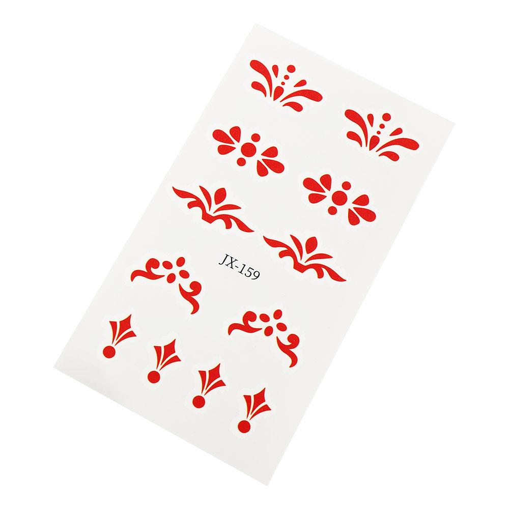New Years Beauty Forehead Stickers Chinese Face Tattoo Red Eye Makeup Decal Girl