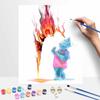 Disney Oil Paint Digital Painting Art Kit Element Water and Fire Pattern Handmade DIY Painting Kit Home Decor