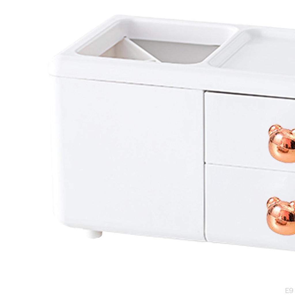 Cute Desk Organizer Makeup Brush Holder Multifunctional Home Decoration Storage Box Stationery Caddy