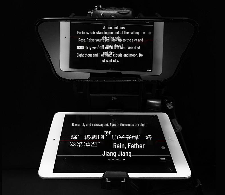 Bestview T2/T3 Dual Teleprompter for Phones/Tablets - Ideal for Live Broadcasts, Interviews, and Subtitles.