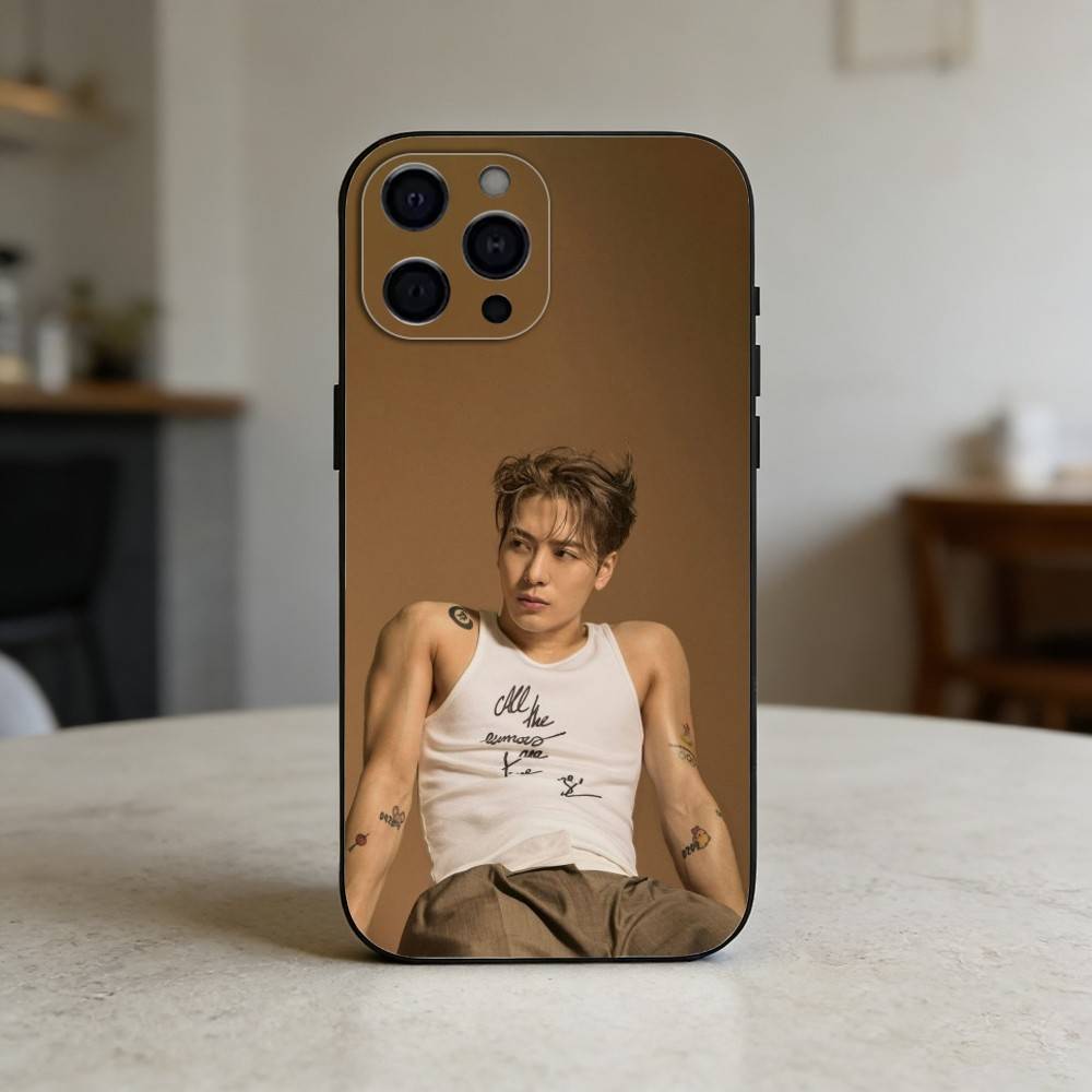 J-Jackson Wang Phone Case For iPhone 17,16,15,14,13,12,11 Plus,Pro Max,SE4Soft Silicone Black Cover