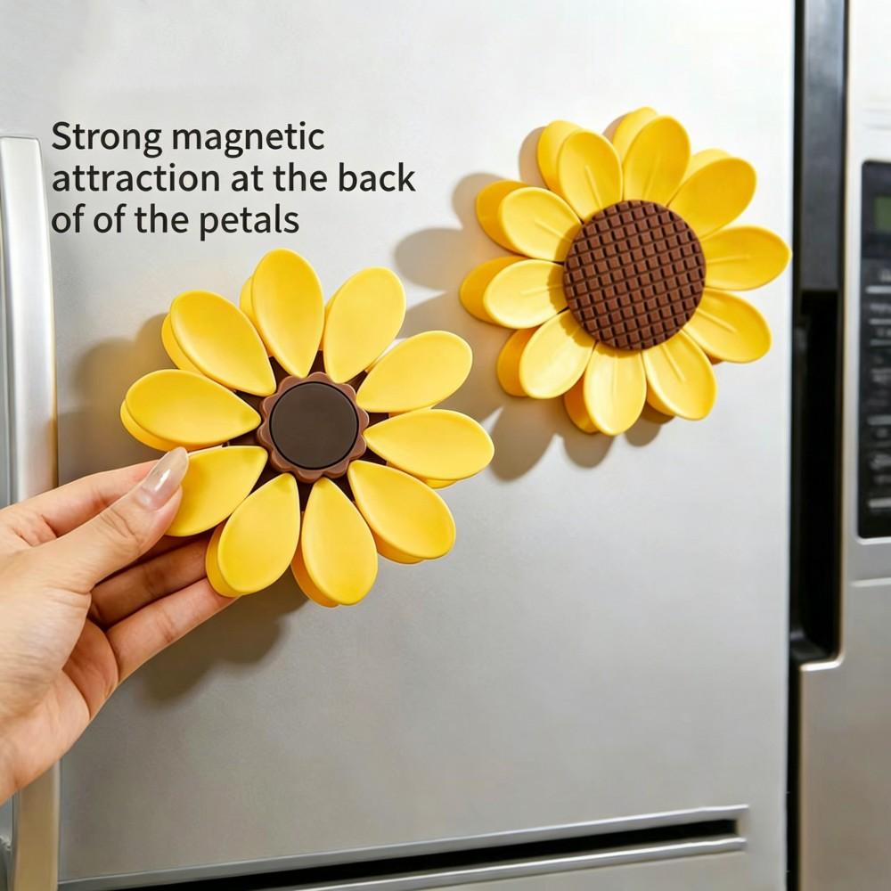2-in-1 Magnetic Fridge Magnets Flower Type Sealing Clips,Petal Fridge Sticker for Food Storage Multifunctional Bag Clips Kitchen Decoration