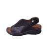Plus Size 43 Platform Wedge Open Toe Sandals Women's 2025 New Rear Velcro Roman Fish Mouth Sandals