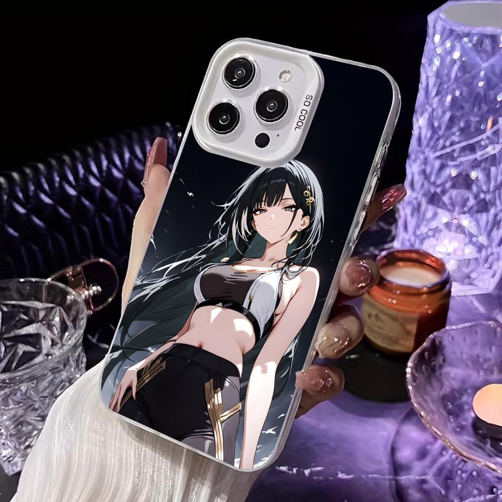 Wuthering Waves Baizhi Phone Case for iPhone 17 16 15 14 13 12 11 X XR XS Air Pro Max Plus White Colorful Silver Cover