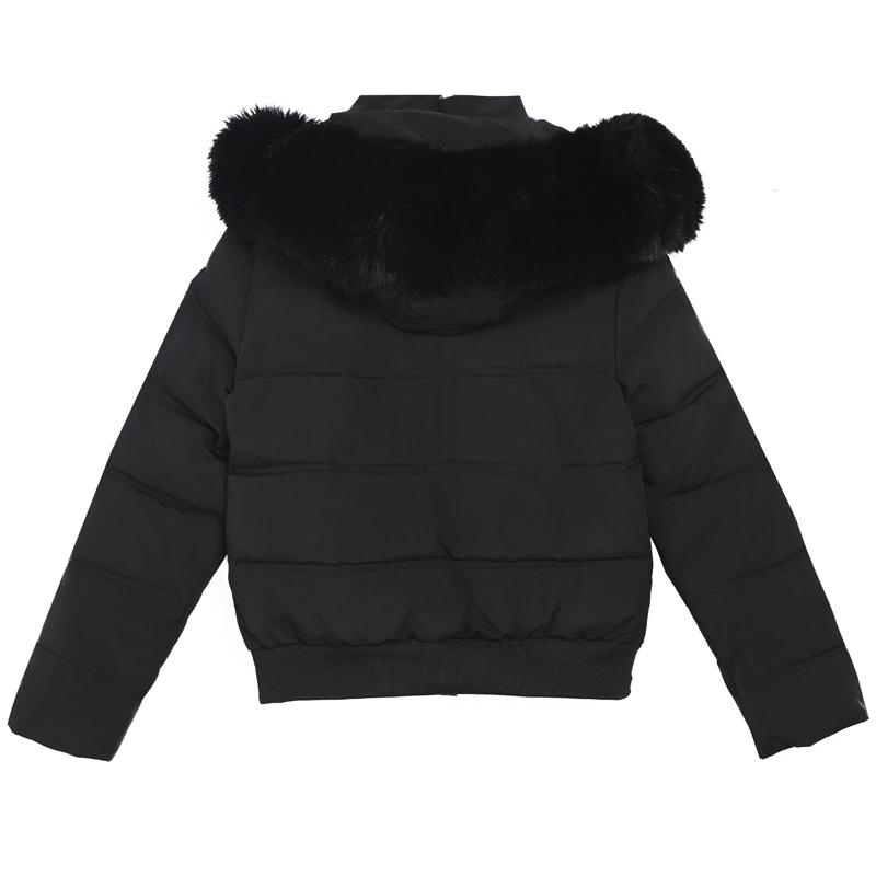 Fashion Winter Coat Female Short Parkas Hooded Faux Fur Collar Casual Loose Thick Warm Women's Jackets