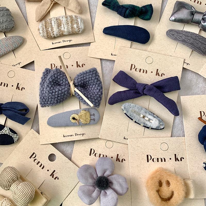 Polka Dot Blue Bow Hair Clip - Versatile Korean Style Baby Accessory