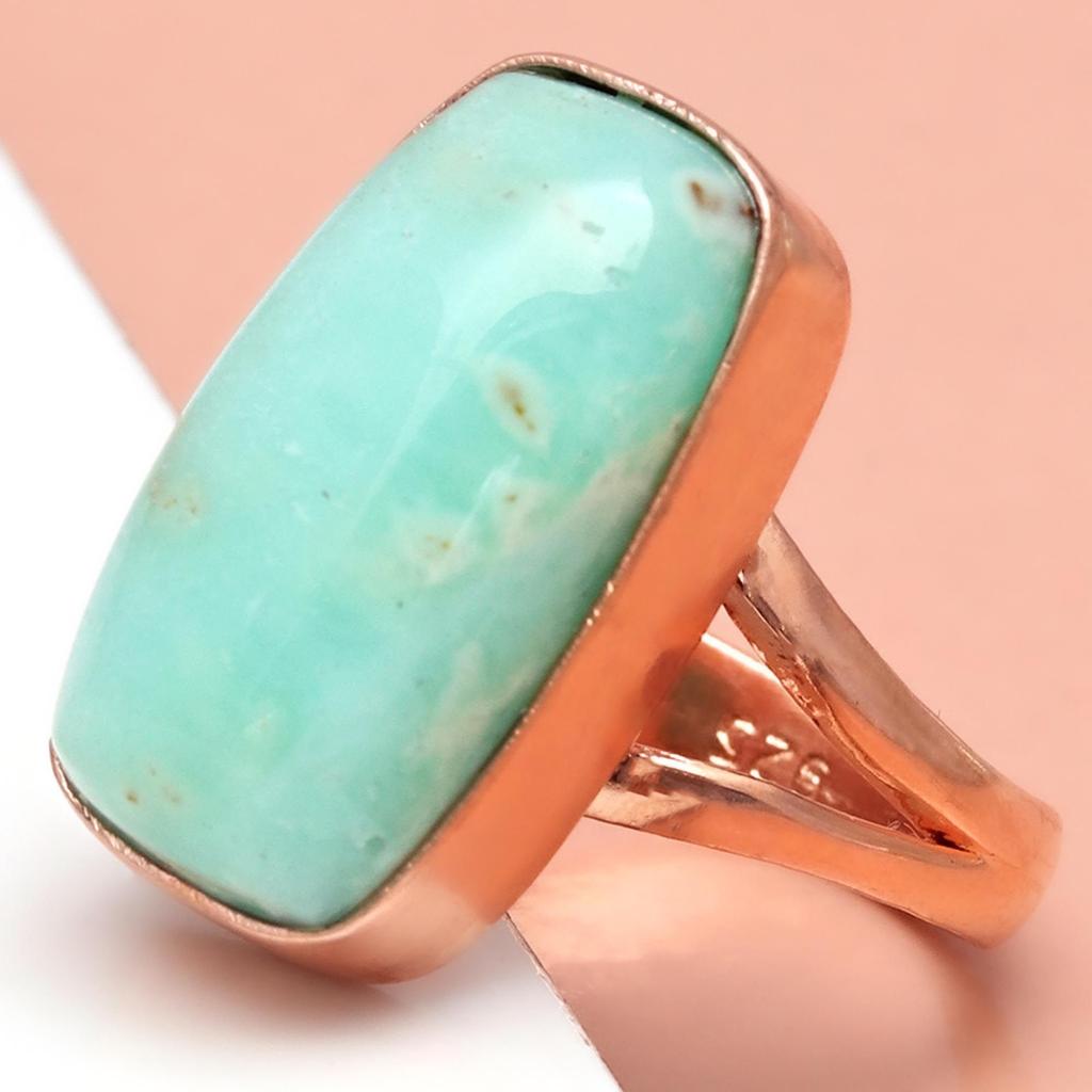 Chrysoprase Gemstone Handmade Silver Jewelry  "8"