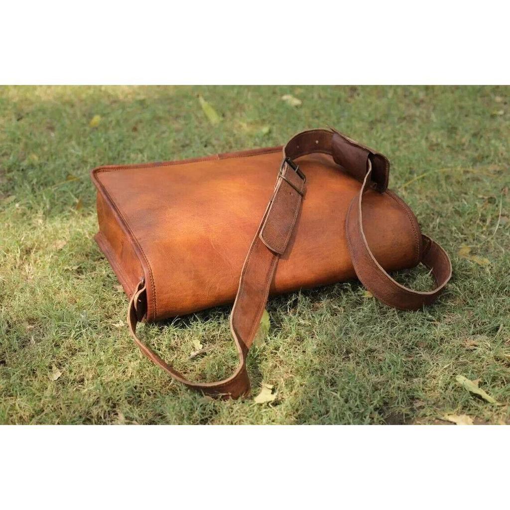 Bag Men Leather Vintage Messenger Satchel Shoulder Laptop