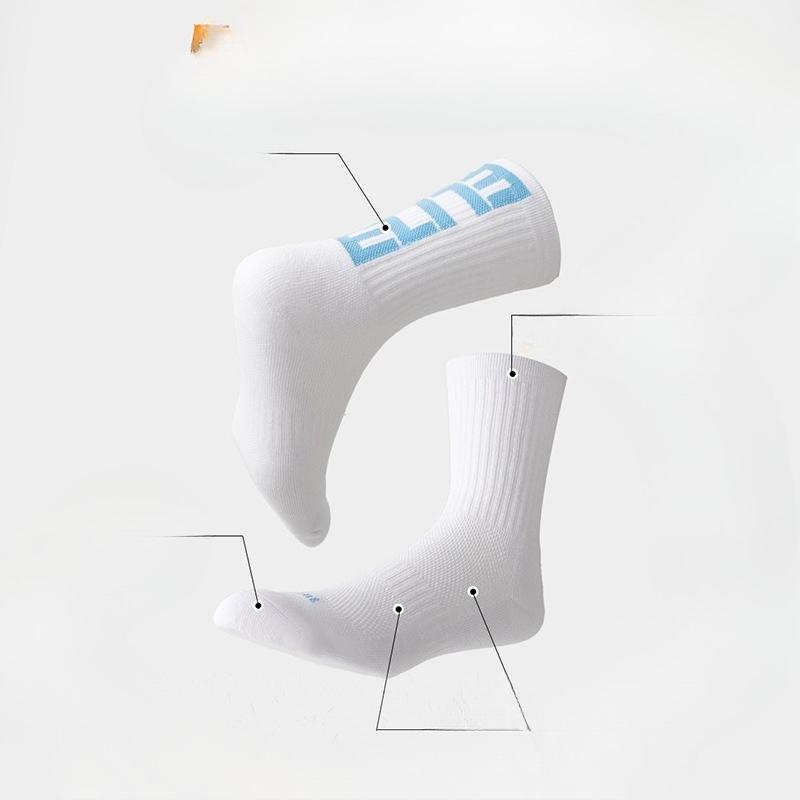 Summer Men's Long Tube Football Sports Socks, Comfortable and Breathable for Running All Year Round, Long Tube Running Letter Socks