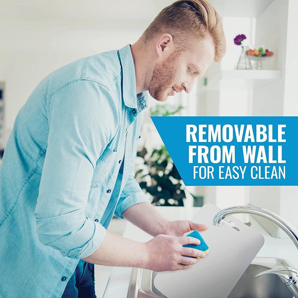 Fogless Shower Mirror Anti-Fog Shower Mirror Shatterproof Frameless Shower Mirror Wall Hanging Mirror for Men Women