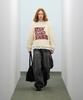 STANDARDERROR 87-Stan190 Country Oversized Color Block Lettering Knit Ivory