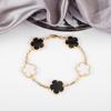 INS Hot Sale 15mm Five Leaf Flower Bracelet Natural Shell Flower Jewelry For Women Girls Party Wedding Daily Wear Jewelry Gift