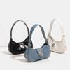 Unique design handbag, women's denim underarm bag, 2024 new versatile high-end shoulder and crossbody bag