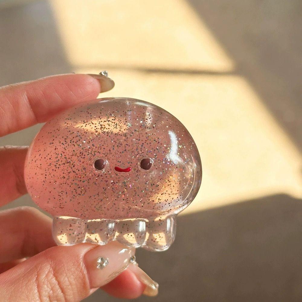Stress Relief Jellyfish Squeeze Toy TPR Sensory Fidget Toy Cute Pinching Decompressing Toy