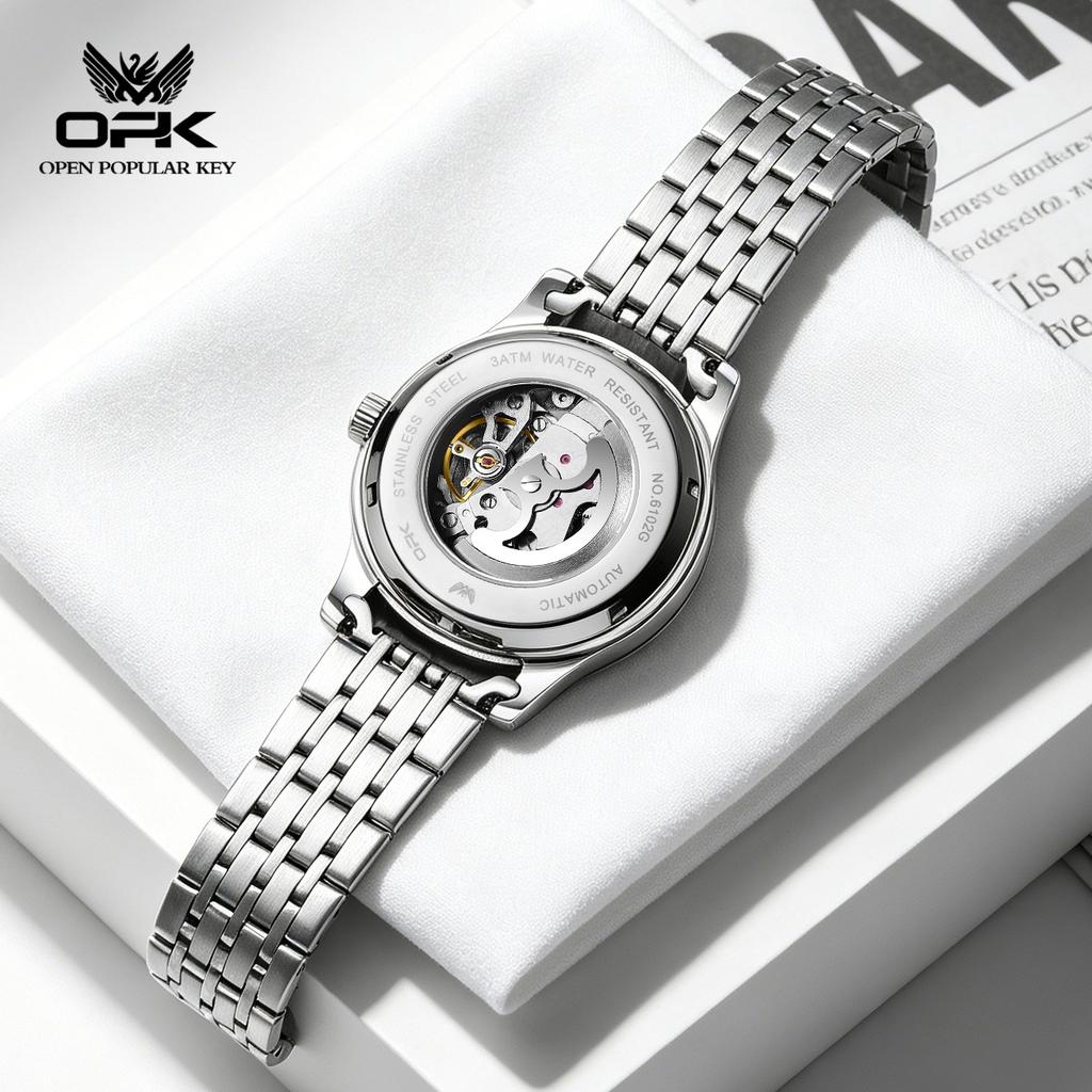 Mens Automatic Mechanical Watch Skeleton Hollow Roman Numeral Dial Waterproof Stainless Steel Business Dress Wrist Watch for Men