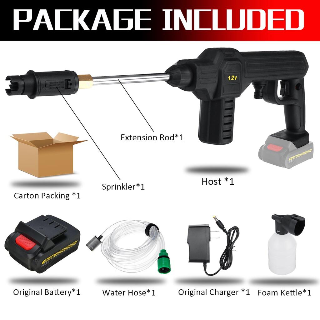 Handheld High Pressure Cordless Car Washer 160W 12V Spray Washer Powerful Water Cleaner Garden Water Jet With 1/2PC Battery