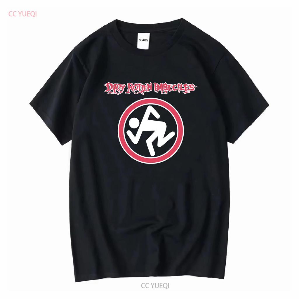 D R I Dirty Rotten Imbeciles Maglietta con Logo della Band Taglia M vintage Lavata Allungata grafica uomo moda Casual Morbida streetwear