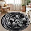 1pc Large Round Carpet Cartoon Design Red Accents Non-Slip Home Decor Perfect for Living Room Bedroom Office Multiple Sizes