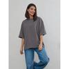 Western Style Fashion Casual Loose Solid Cotton T-shirt Top Solid Color Loose T-shirt Top