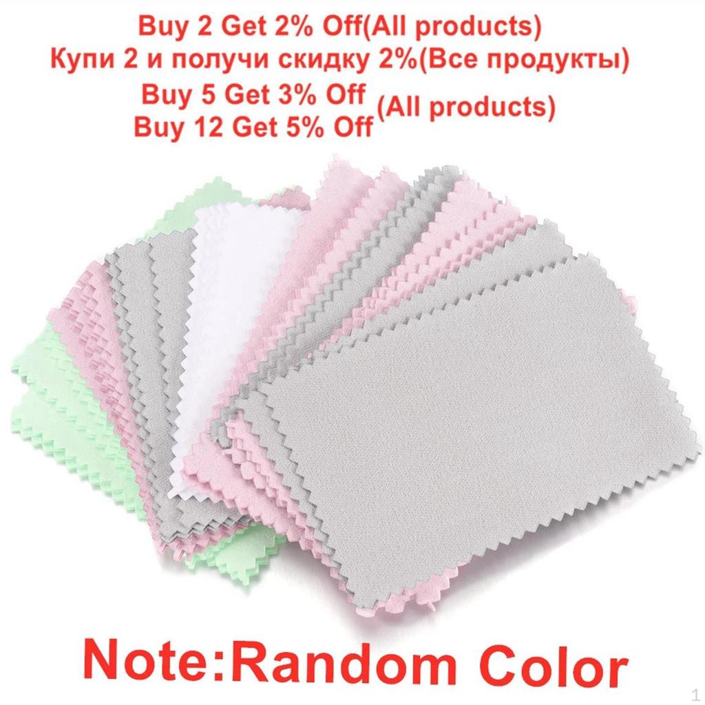 Pack Jewelry Cleaning Polishing Cloth, Square ,Lightweight Soft Napkins Maintenance Cloth for