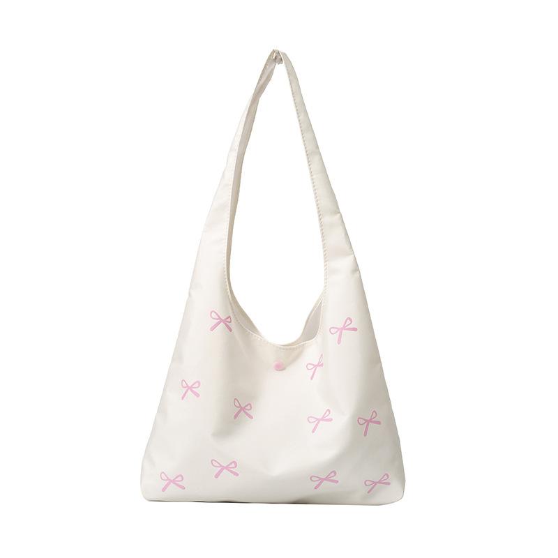 Большая вместительная ленивая холщовая сумка с бантом новая плечевая сумка-тоут летняя универсальная подмышечная сумка женская