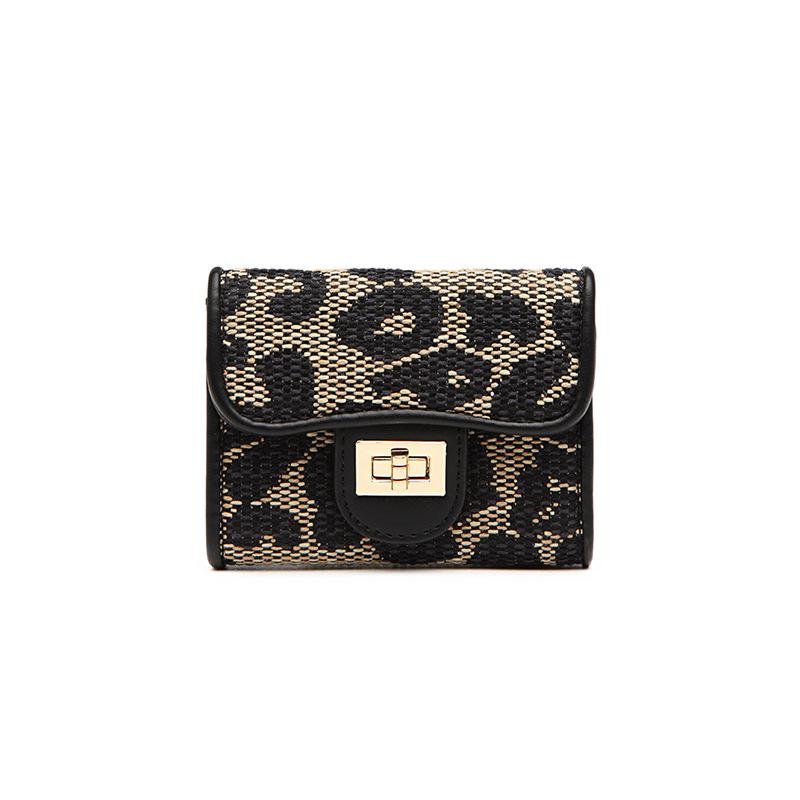 

Короткий футляр для визитных карточек, женская идентификационная карточка с леопардовым принтом и несколькими отделениями, изысканная маленькая сумка, большая вместимость, чехол для визитных карточек, сумка для визитных карточек