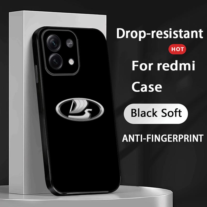 Cool Car L-la-Da Fashion Logo Design Phone Case For Redmi Note 14 13 12 11 Pro Plus S 5G 14C A3 Soft Black Phone Cover