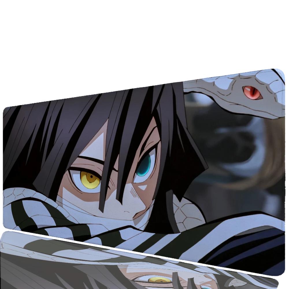 pc Iguro Obanai Anime Floor Mat Mouse Mat Desk Mat With Pad Gaming Accessories Prime Gaming XXL Keyboard Pad Padding Mat