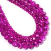 1 Strand 4/6/8mm Hot Pink Faceted Crystal Beads Glass Loose Spacer Beads For Jewelry Making DIY Bracelets Necklace Accessories