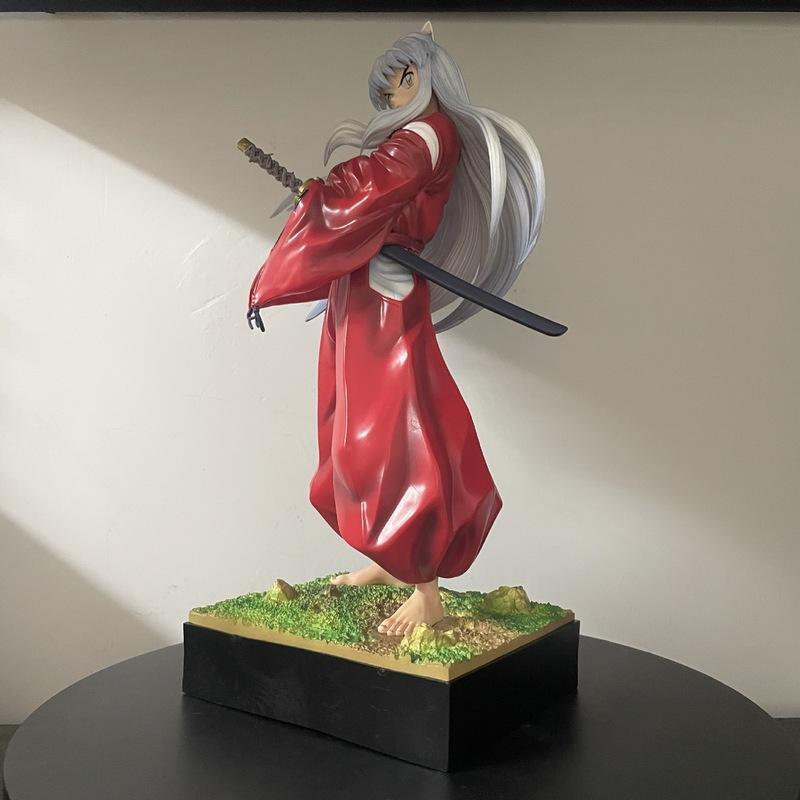 35cm Inuyasha Action Figure Manga Inuyasha Figurine Anime GK Statue Peripheral Model Ornament PVC Desktop Decor Gift for Fans