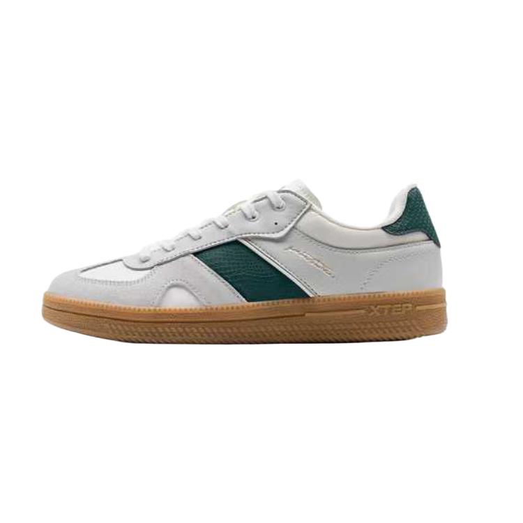 Xtep Comfortable Fashionable Trendy Versatile Slip Resistant Wear Resistant Low Top Skate Shoes Women sneakers Moonstone-Gray 975218310049 35